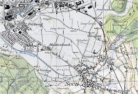 Karte Winterthur-Seen (ZH) um 1950, © swisstopo