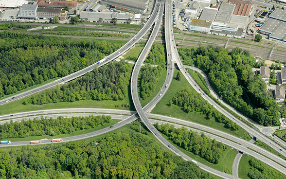 Autobahnkreuz in Crissier (VD)