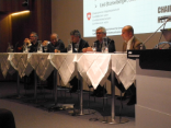 Podiumsdiskussion im Rahmen des Infrastrukturtags 2012 unter Anwesenheit von Bernhard Kunz, Hanspeter Hadorn, Dr. Matthias Michel, Niels Planzer und Ueli Stückelberger