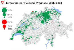 Einwohnerentwicklung, Prognose 2005-2030