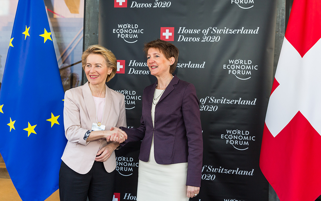 President Simonetta Sommaruga and EU Commission president Ursula von der Leyen