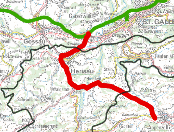 Karte Kanton Appenzell Ausserrhoden