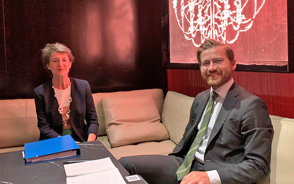 La consigliera federale Simonetta Sommaruga e Sveinung Rotevatn, ministro norvegese per il clima e l’ambiente 