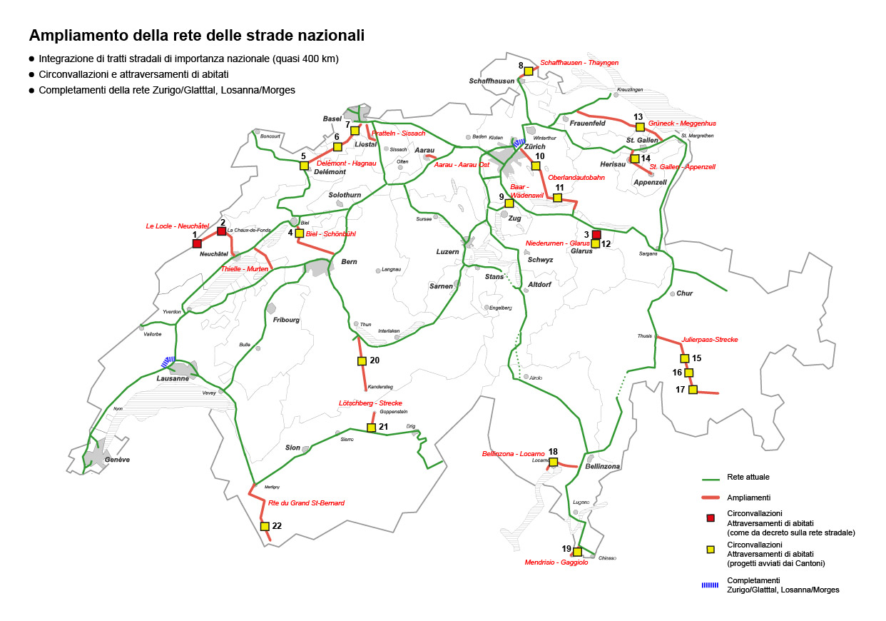 Ampliamento della rete delle strade nazionali